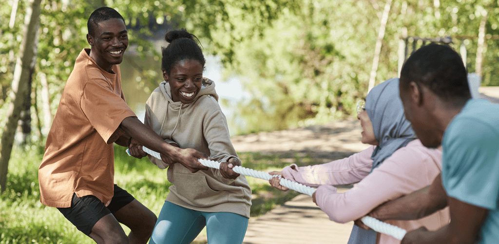 sport collectif entre amis entre collegues team building